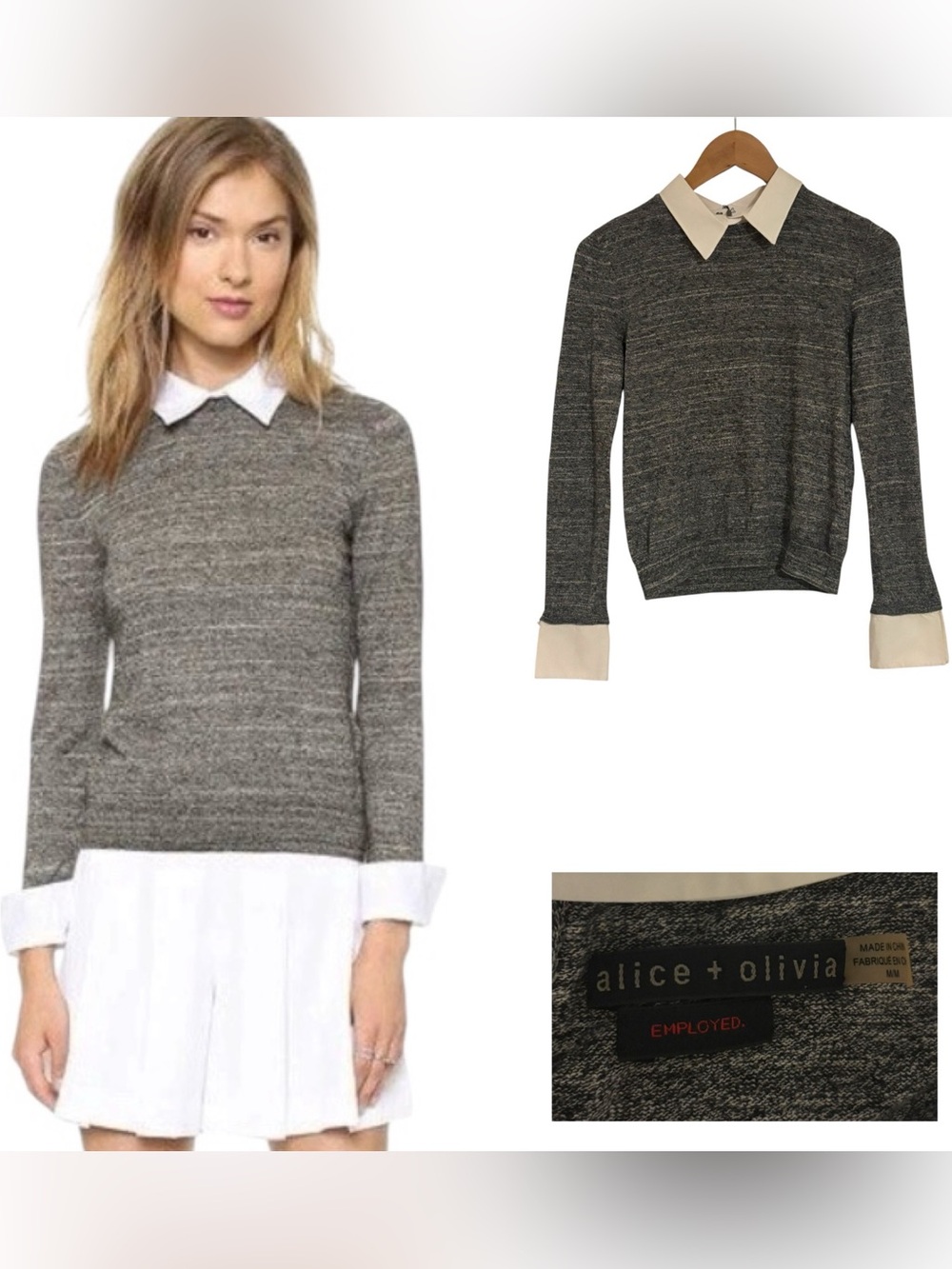 Alice + Olivia Porla Collared Sweater